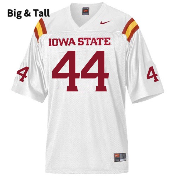 Iowa State Cyclones Men's #44 Johnny Wilson Nike NCAA Authentic White Big & Tall College Stitched Football Jersey XV42X40ST
